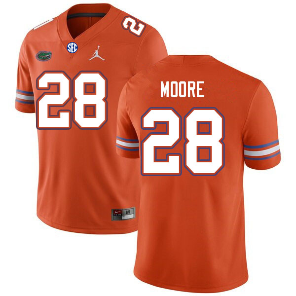 Men #28 Devin Moore Florida Gators College Football Jerseys Sale-Orange